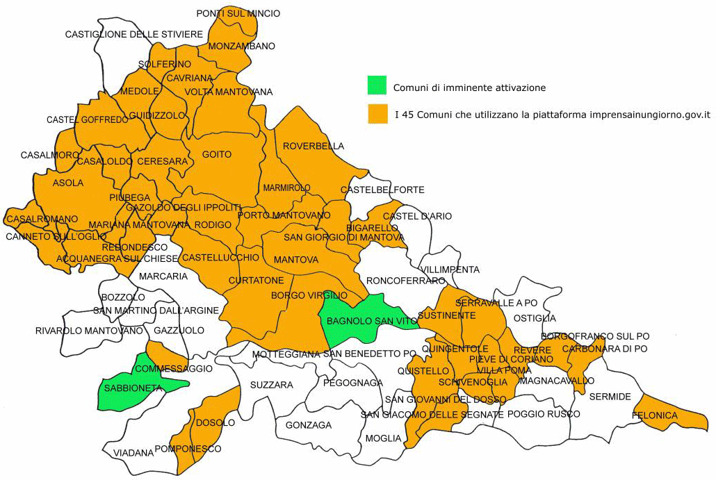 suap attivi sulla piattaforma I1G